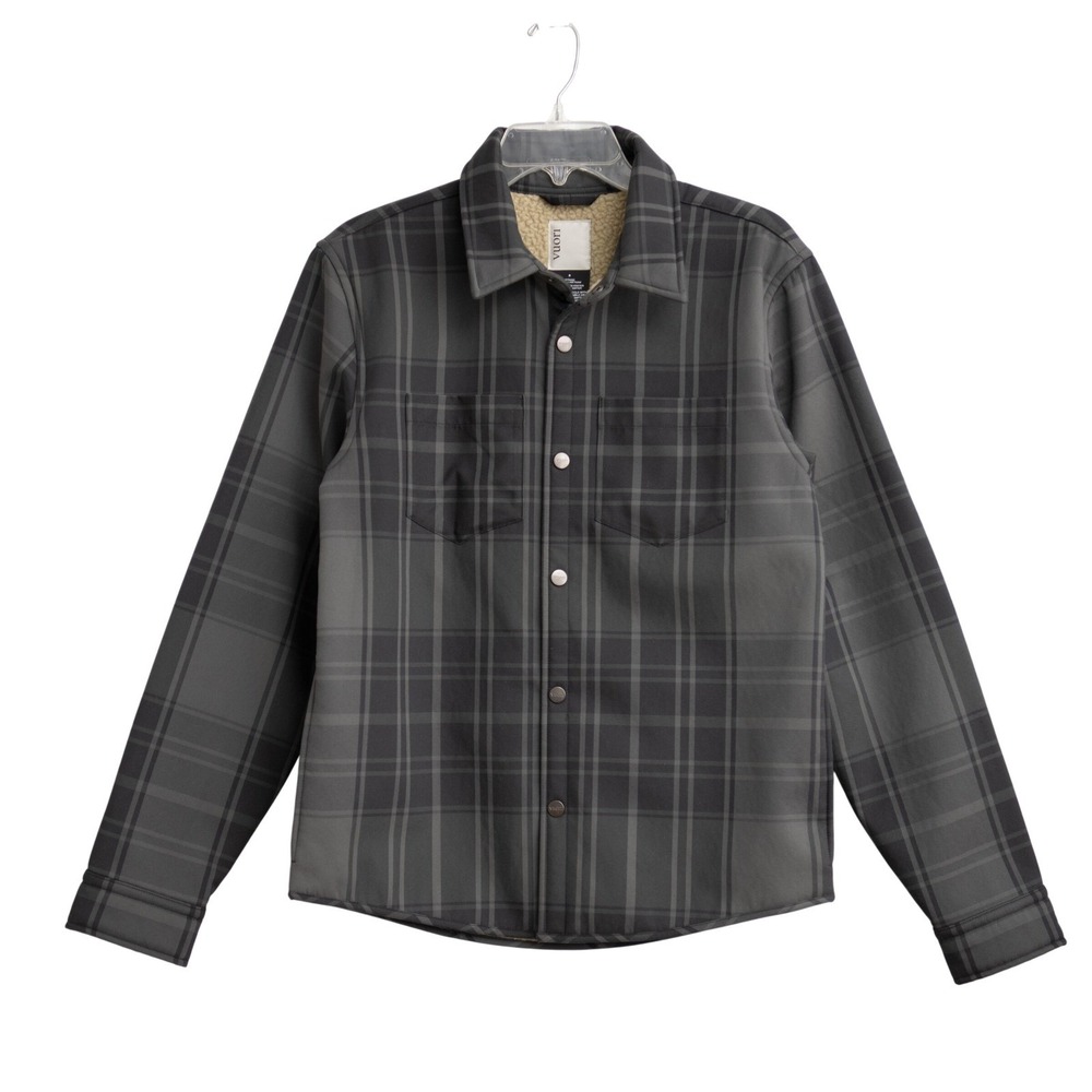 Vuori Jacket Mens S Sherpa Lined Plaid Shacket NWOT $198 GorpCore Cozy Cabin